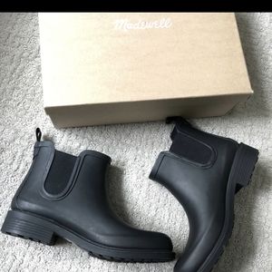 Worn once Madewell Chelsea Rain Boot black size 8